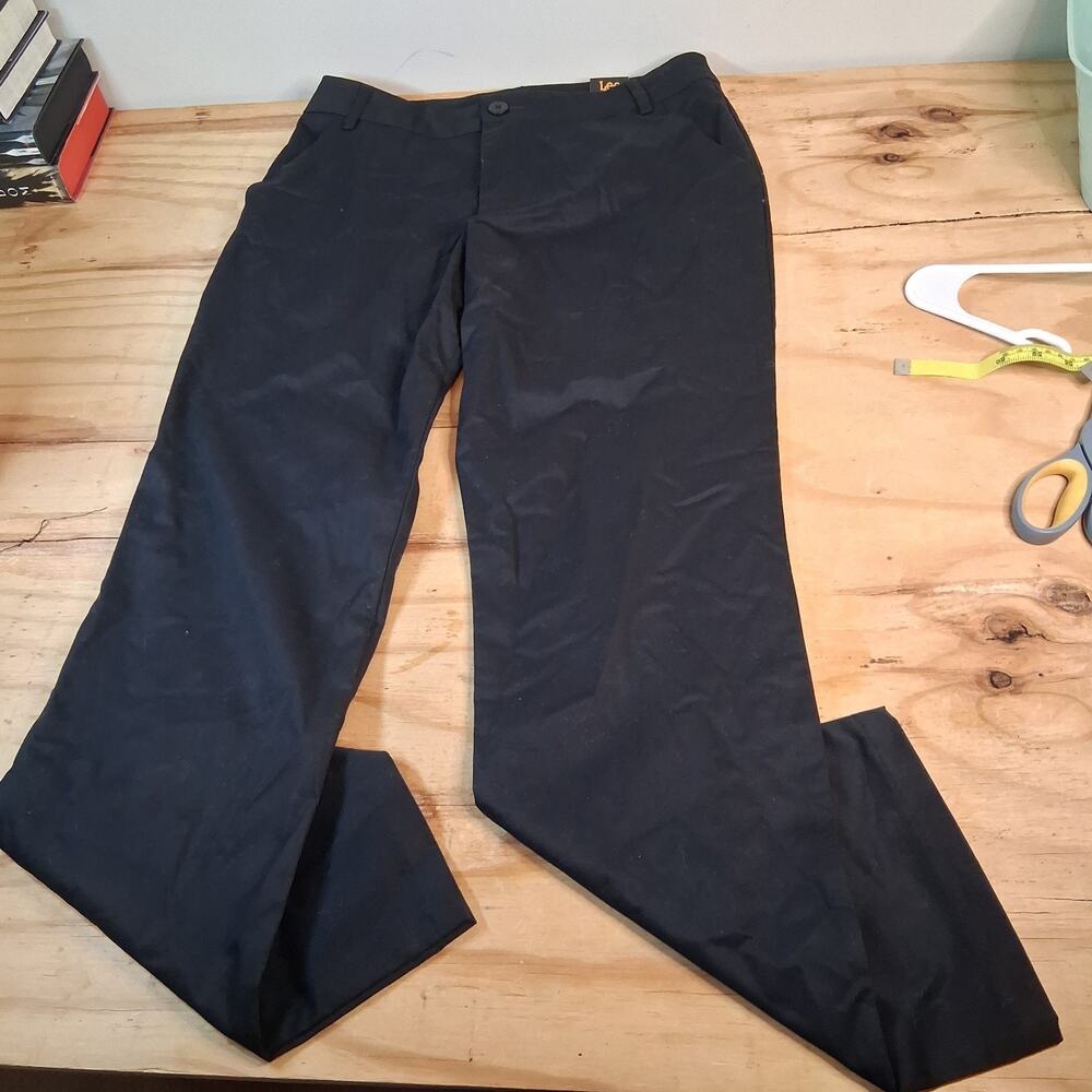 Lee Womens Dress Pants Sz 8 NWT Navy Blue Wrinkle Free Slacks Work Wear